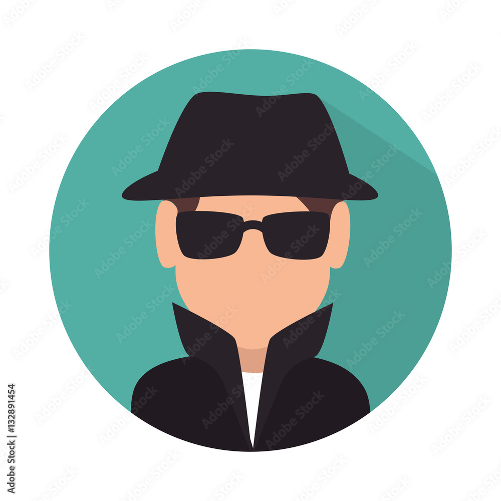 spy avatar isolated icon vector illustration design