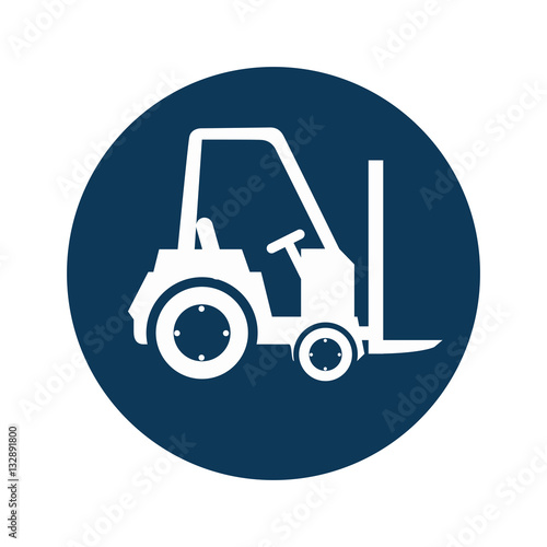 forklift vehicle isolated icon vector illustration design