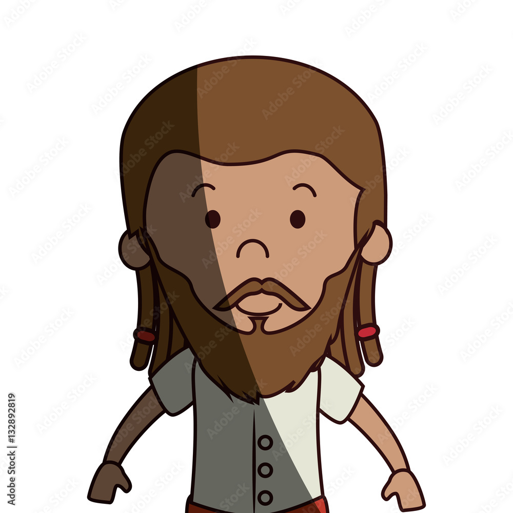 jamaican man character icon vector illustration design