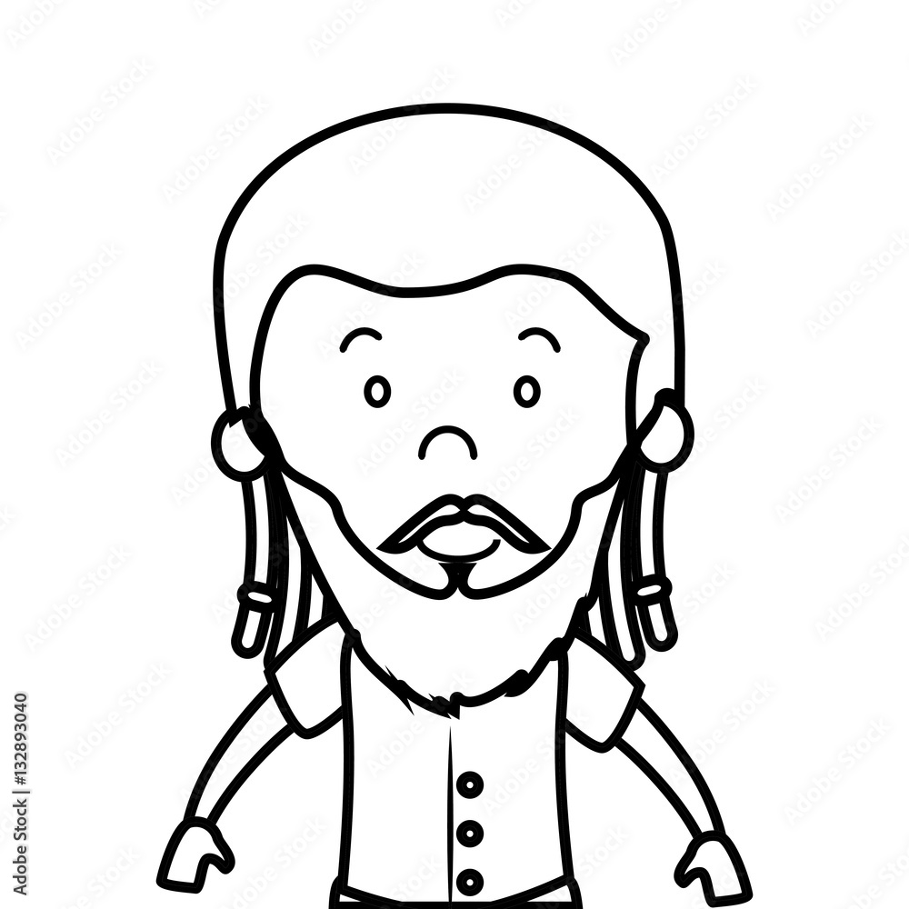 jamaican man character icon vector illustration design
