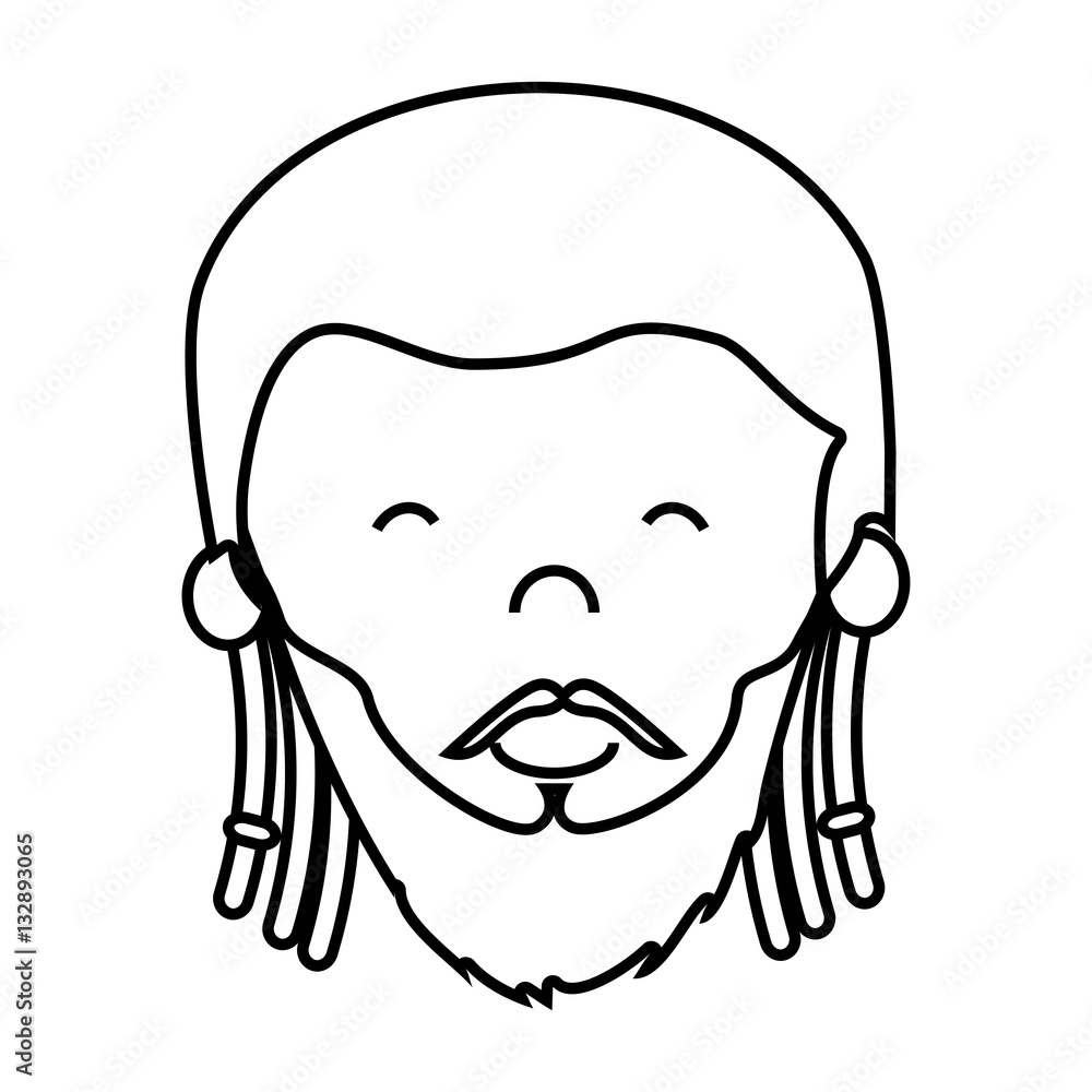jamaican man character icon vector illustration design jamaican man character icon vector illustration design