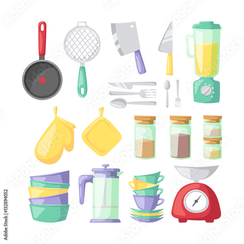 Kitchenware vector icons.