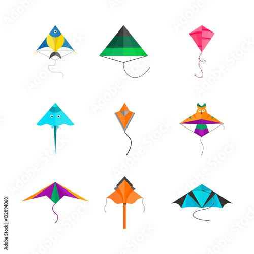 Kite icon vector.