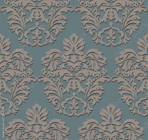 Vector Baroque Vintage floral pattern element background. Luxury Classic Damask ornament. Royal Victorian texture for wallpapers  textile  fabric ornament