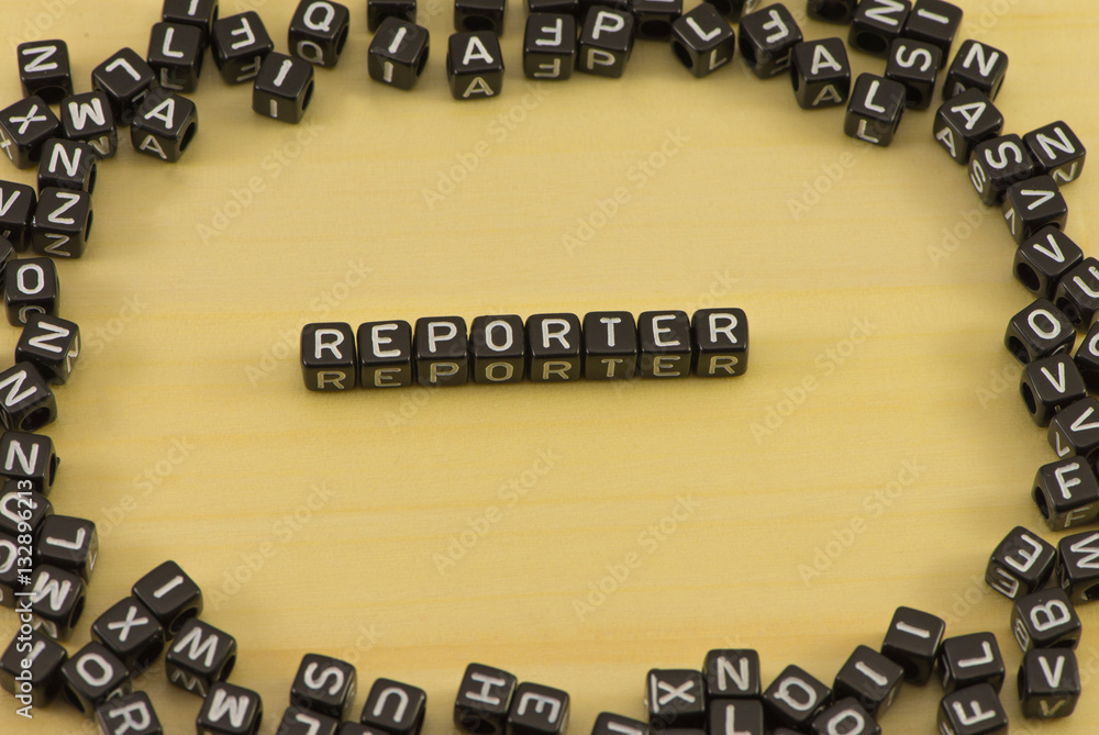 the-word-reporter-on-wood-background-stock-foto-adobe-stock