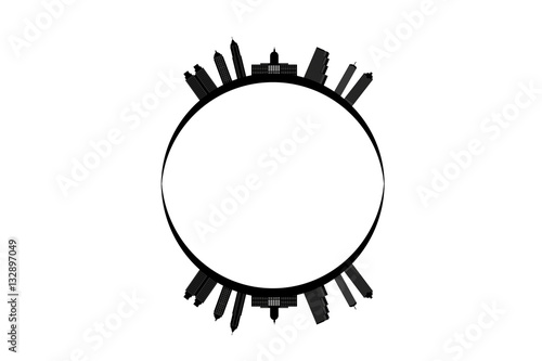 Atlanta, Georgia skyline. Detailed vector silhouette