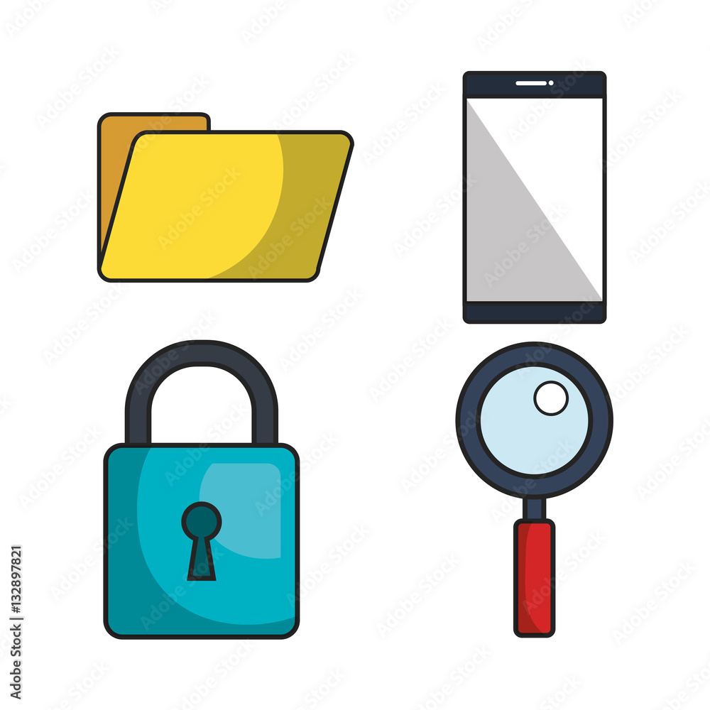 cyber security system icon vector illustration design cyber security system icon vector illustration design