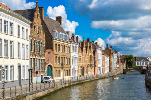 Houses along the canal in Bruges