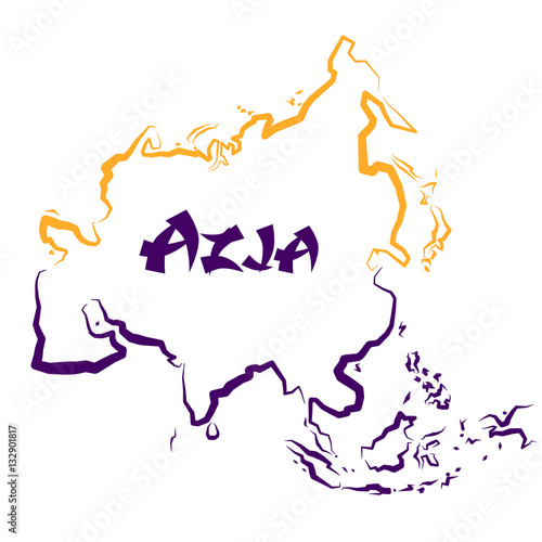 Mapa konturowa Azji