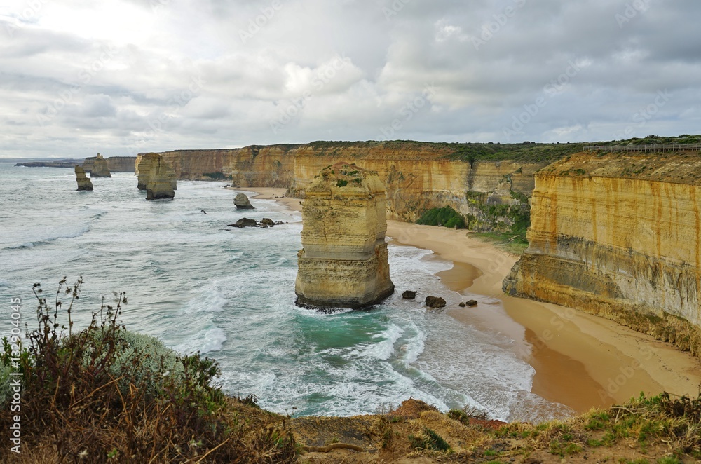 The Twelve Apostles rock formations off the Great Ocean Road in Victoria, Australia The Twelve Apostles rock formations off the Great Ocean Road in Victoria, Australia