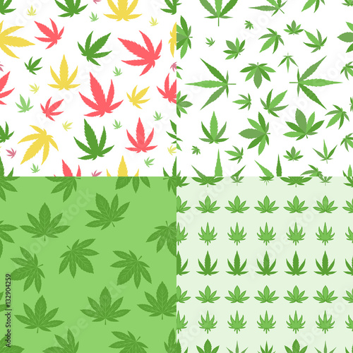 Marijuana seamless pattern vector.
