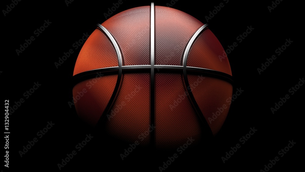 Fototapeta premium Basketball. 3D illustration. 3D CG. High resolution.