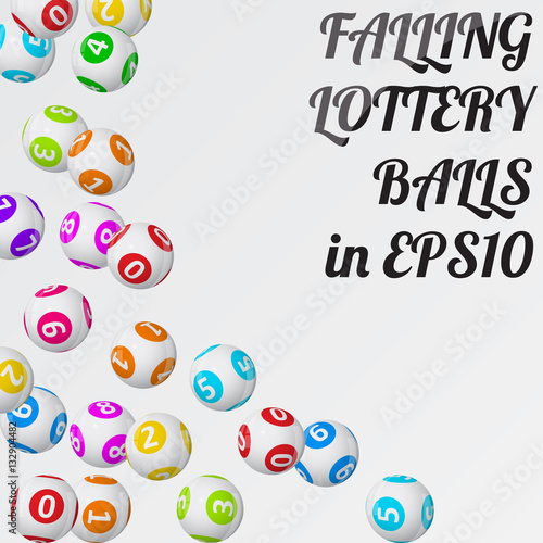 vector illustration of lottery balls.