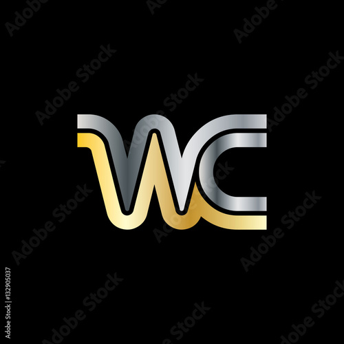 Initial Letter WC Linked Design Logo
