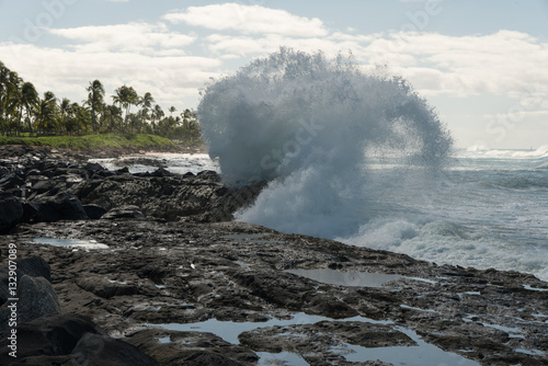 Breaking wave on Oahu