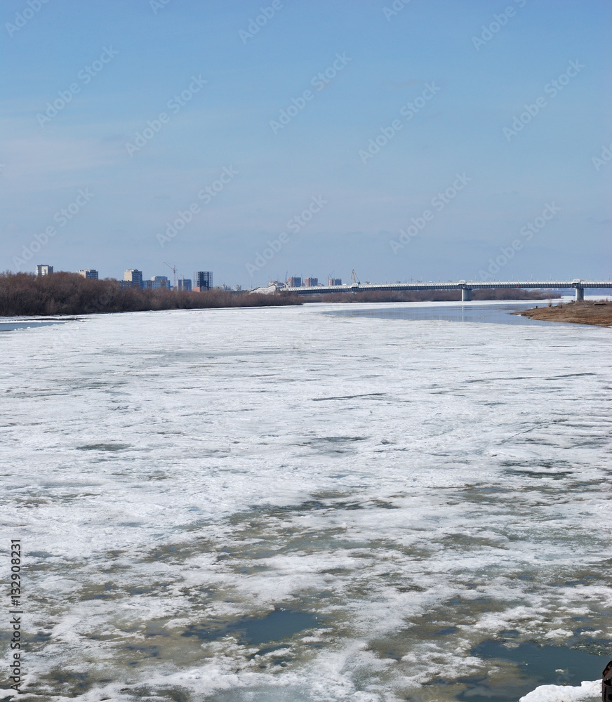 Irtysh River in early spring