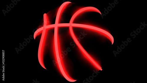 Basketball. 3D illustration. 3D CG. High resolution.