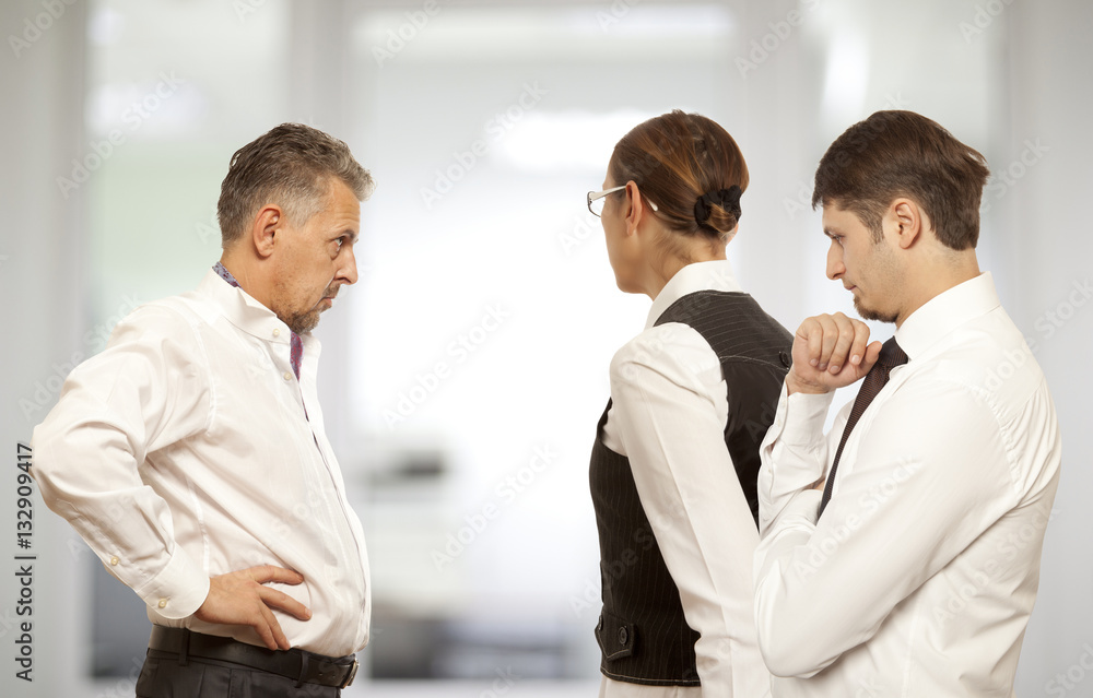 Arguing, conflict, business concept Arguing, conflict, business concept