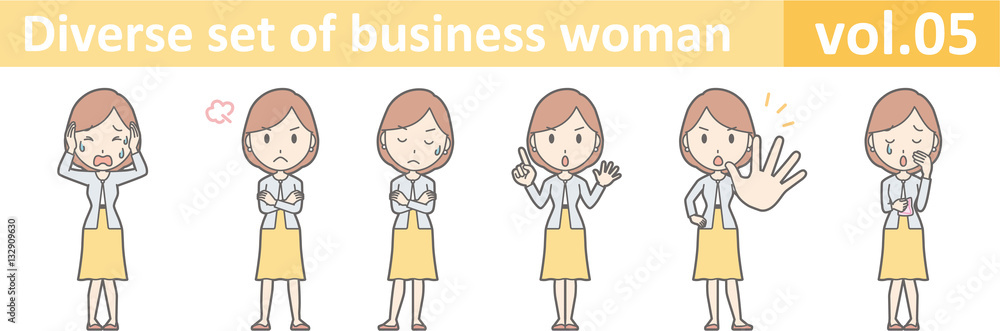 Diverse set of business woman , EPS10 vector format vol.05 Diverse set of business woman , EPS10 vector format vol.05