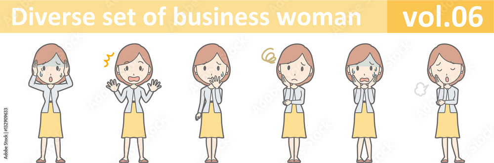 Diverse set of business woman , EPS10 vector format vol.06 Diverse set of business woman , EPS10 vector format vol.06