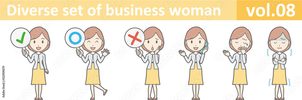 Diverse set of business woman , EPS10 vector format vol.08 Diverse set of business woman , EPS10 vector format vol.08
