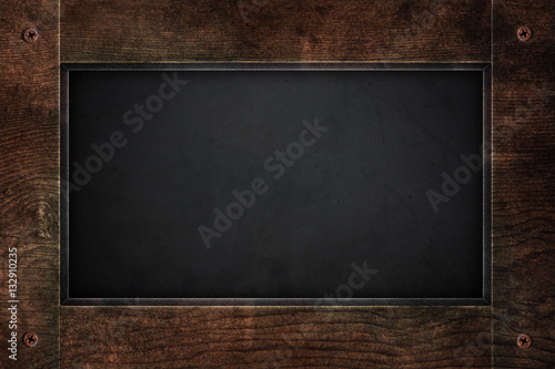 wooden frame blackboard, menu board backgrounds