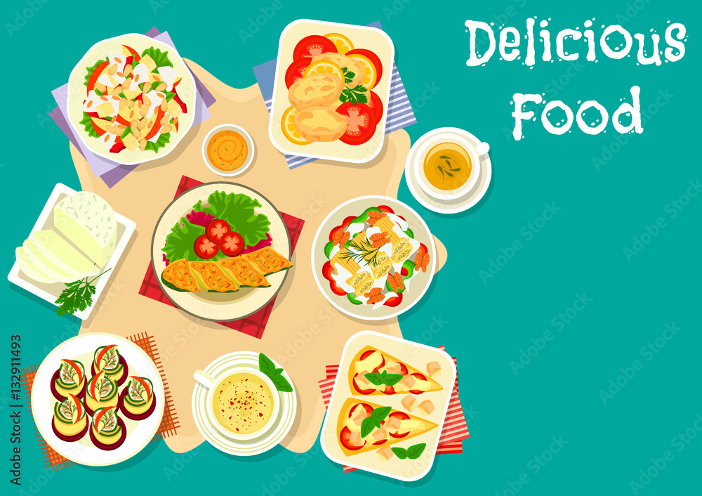 Cheese dishes icon for lunch menu design Cheese dishes icon for lunch menu design