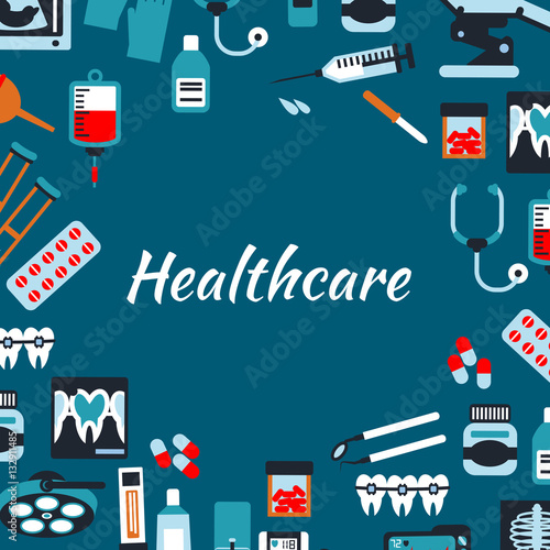 Healthcare medical infographic banner