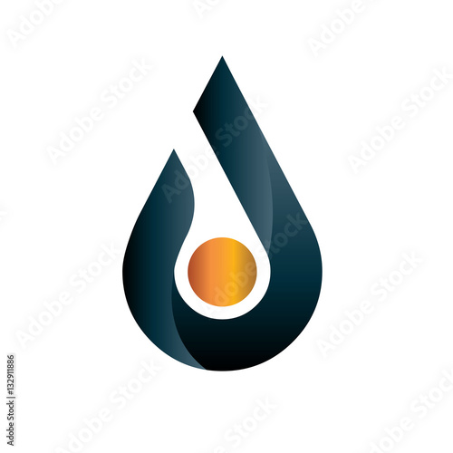 water or oil drop logo vector.