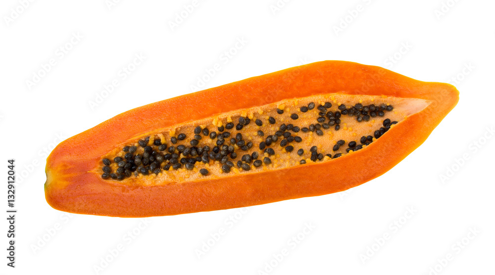 papaya on white papaya on white