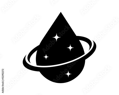 black droplets icon
