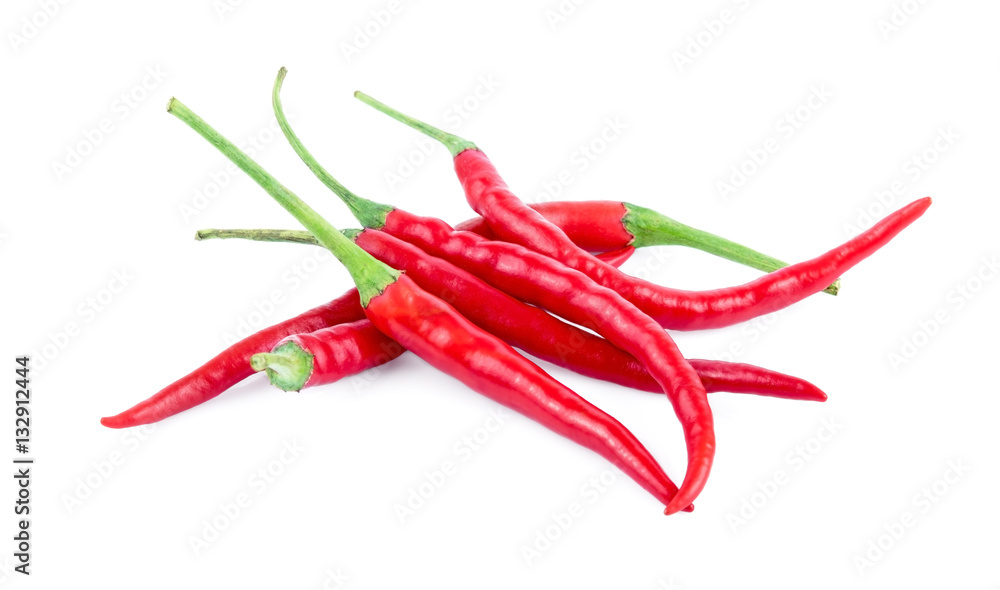 Group of chili peppers isolated on white background Group of chili peppers isolated on white background