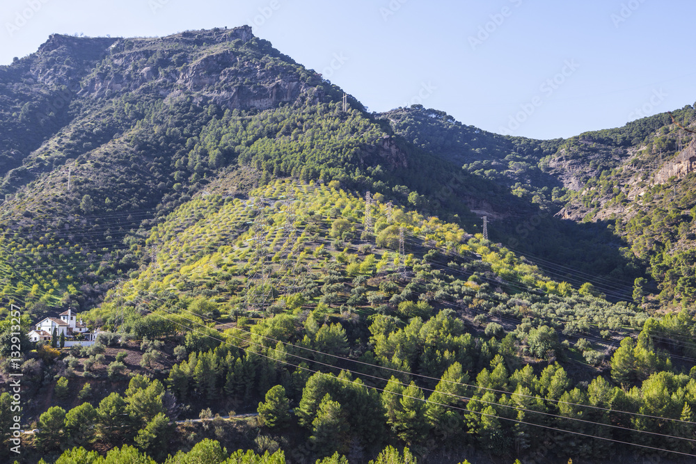 House of the hill at Gorge of the Gaitanes, Malaga