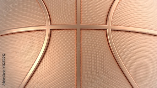Basketball. 3D illustration. 3D CG. High resolution. © DRN Studio