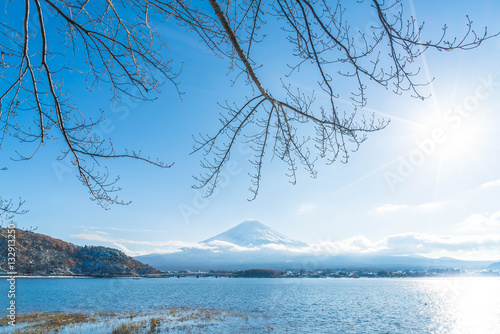 Mountain Fuji San at Kawaguchiko Lake. © topntp