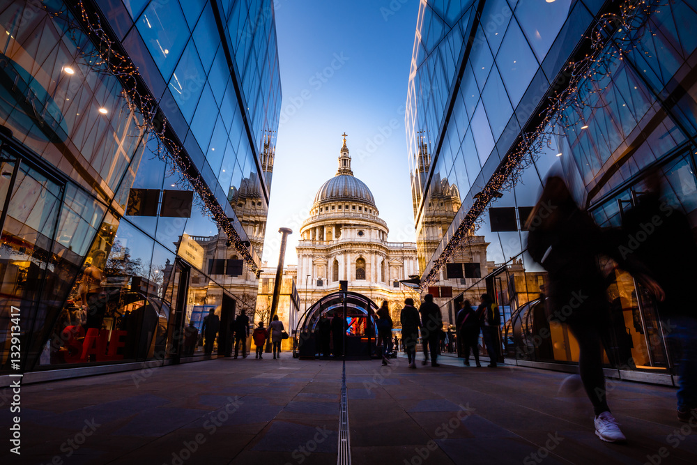Naklejka premium Katedra św. Pawła, Londyn, Anglia, Wielka Brytania