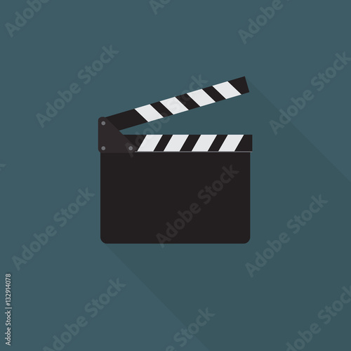 Flat Design Of Clapper Board Illustration
