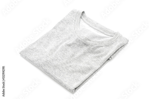 shirt. folded t-shirt on white