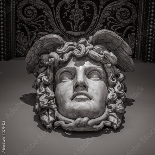 Head with wreath detail of the ancient sculpture © Ruslan Gilmanshin