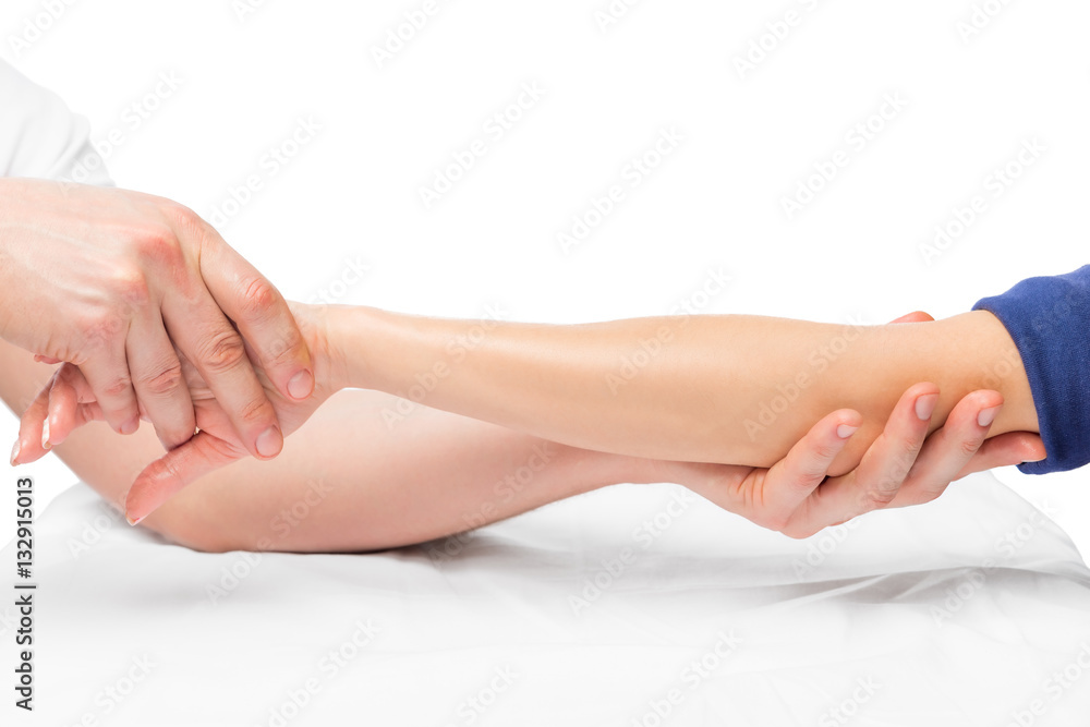 male masseur doing massage of female hands close up photo male masseur doing massage of female hands close up photo