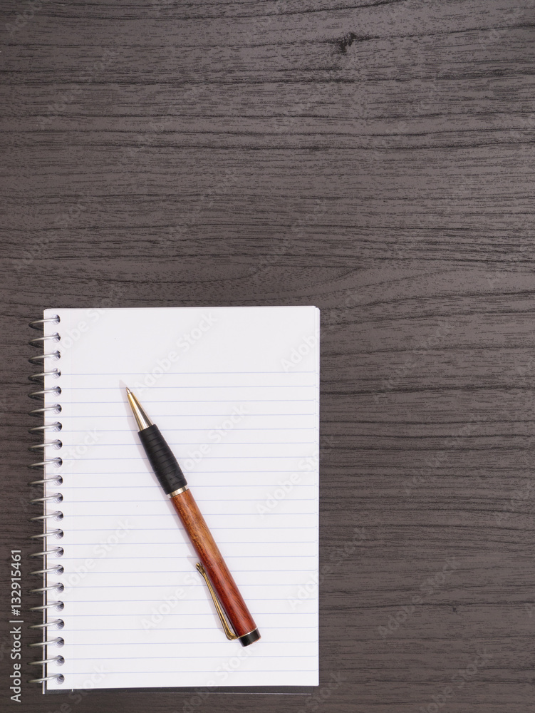 Desktop With Spiral Notebook, Pen Desktop With Spiral Notebook, Pen