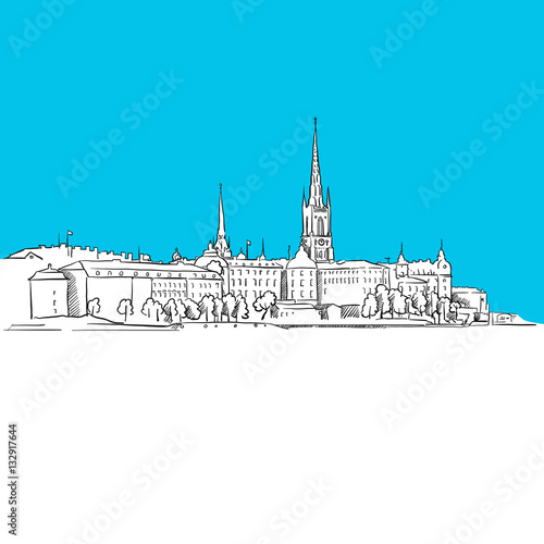 Stackholm, Panorama, Blaue Serie