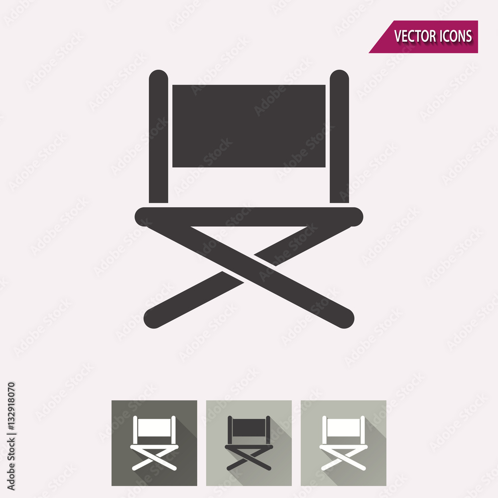 Director chair - vector icon. Director chair - vector icon.