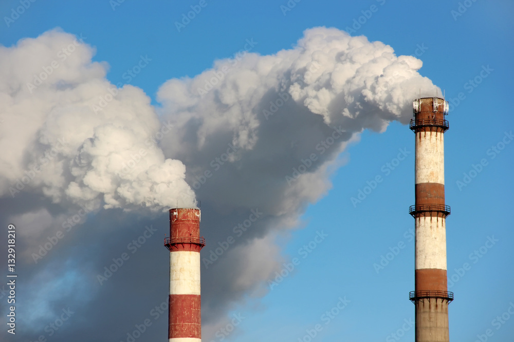Dense smoke burst from the two pipes. Dense smoke burst from the two pipes.