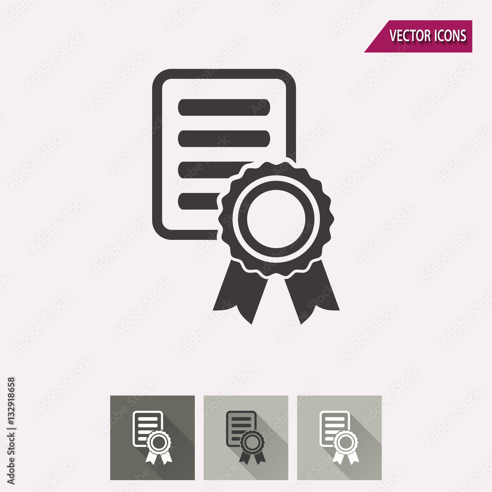 Certificate - vector icon. Certificate - vector icon.