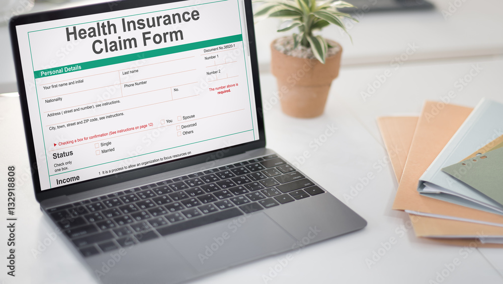 Health Benefits Claim Benefits Form Concept Health Benefits Claim Benefits Form Concept