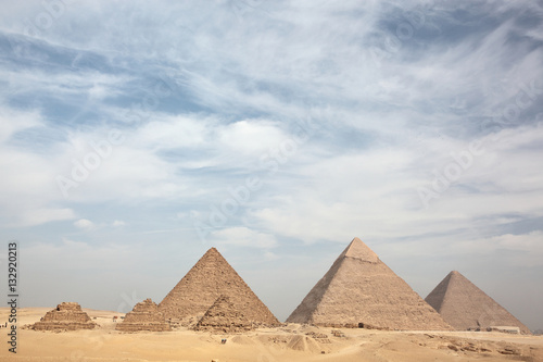 Great Egyptian pyramids in Giza  Cairo