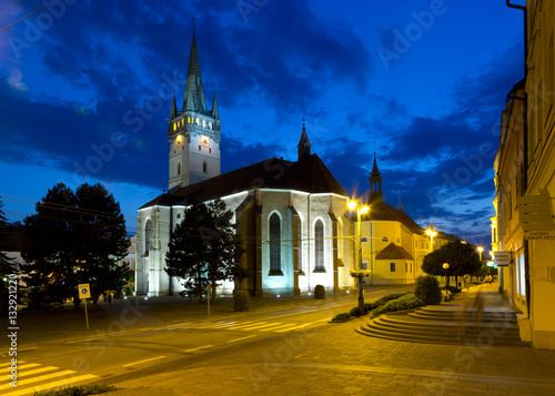 Fotografi The church of st. Nicholas at evening, Presov, Slovakia
