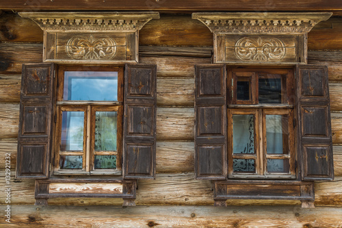 Wooden wall with window