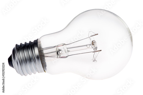 incandescent electric lamp isolated on white